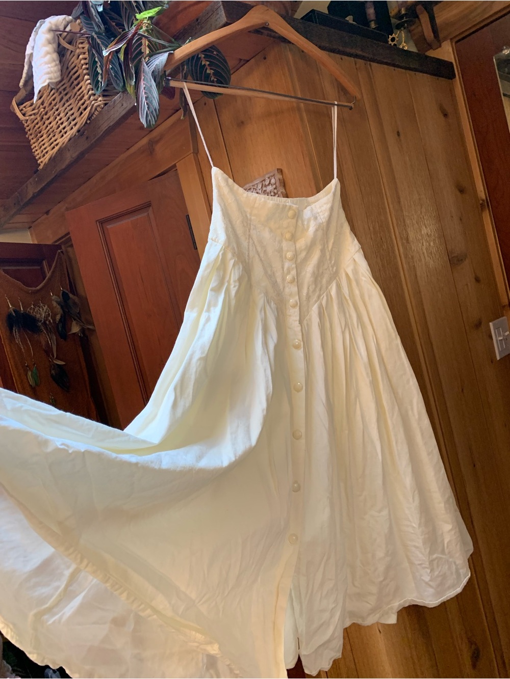 VINTAGE POSITANO WHITE MAXI SKIRT 100% COTTON Petit - Picture 2 of 10